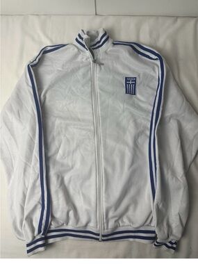 Greece Blue and White Fleece (Adult) Sweater XL